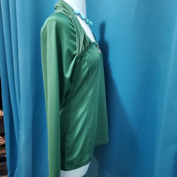 RARE Couture Green Bay Packers Long Sleeve Top - L - Picture 3 of 7